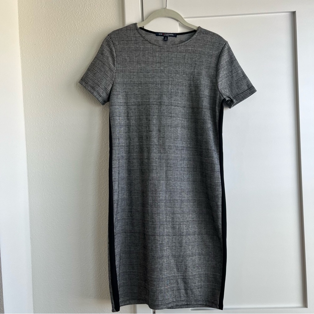 Gray Plaid Dress